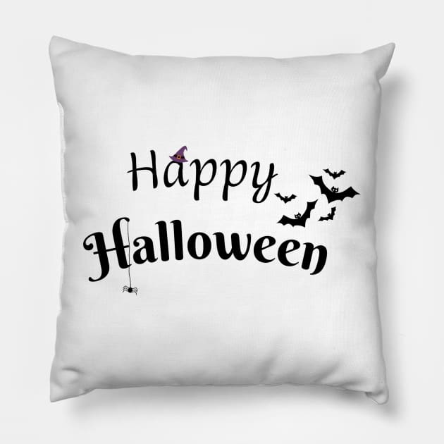 Happy Halloween Pillow by Simple D.