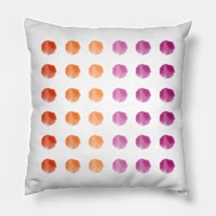 Watercolor Dots - lesbian pride Pillow