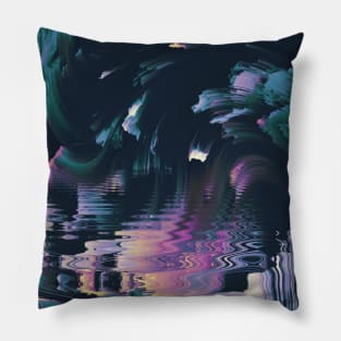 Iris Fluid Pour Cave Digital Art Pillow