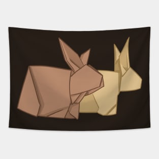 Mom and Dad Bunny Origami Left _ Bunniesmee Tapestry