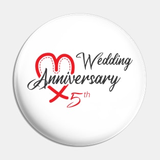 Funny Gift 5 years Wedding Marriage - 5th Wedding Anniversary Pin