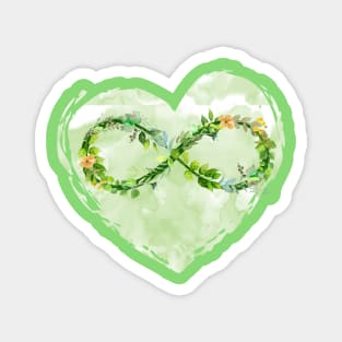 FLORAL INFINITY HEART ARTWORK Magnet