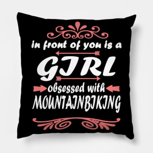 Mountain Bike Downhill Women's Day Girls Bike Pillow