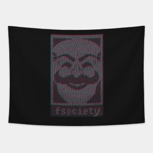 mr. robot - f.society.dat hacked Tapestry