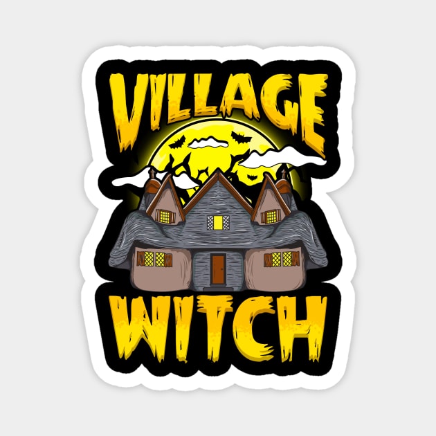 Village Witch Halloween Design Magnet by guitar75