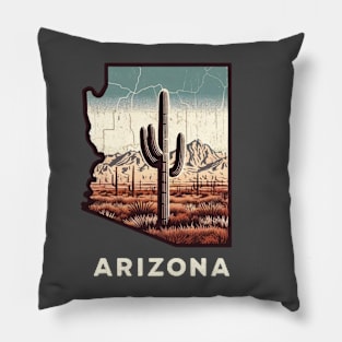 ARIZONA STATE MAP USA Pillow