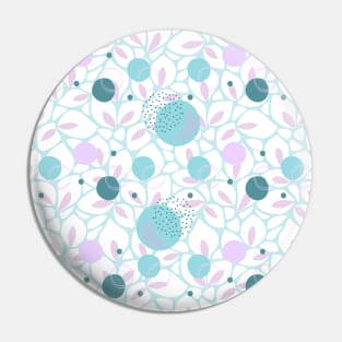 Aqua Pink White Pattern Pin