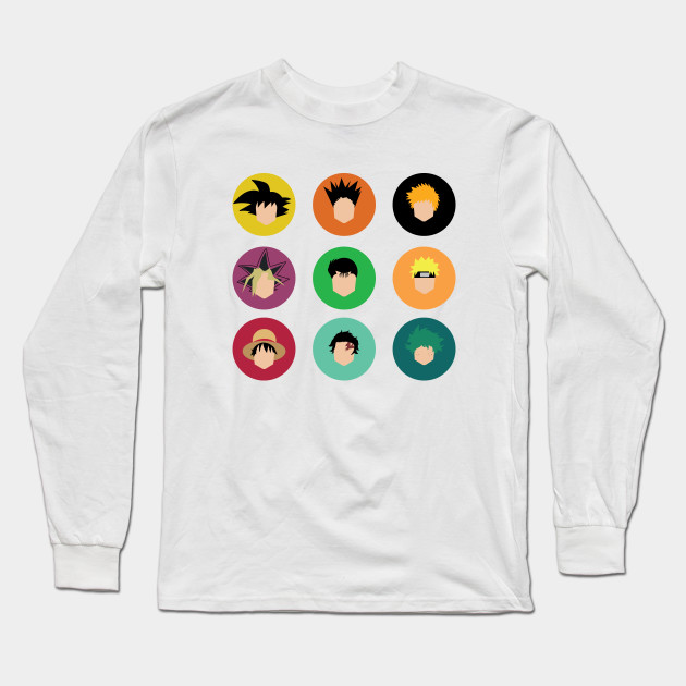Anime Heroes Anime Long Sleeve T Shirt Teepublic