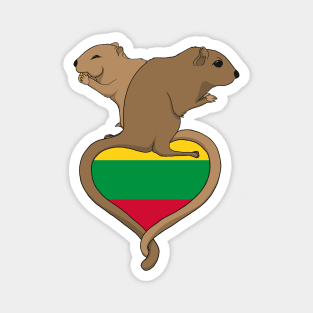 Gerbil Lithuania (light) Magnet