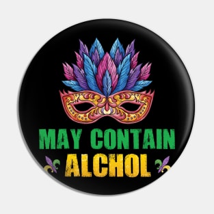 May Contain Alcohol Beer Tshirt Pin