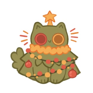 Christmas Tree Cat T-Shirt