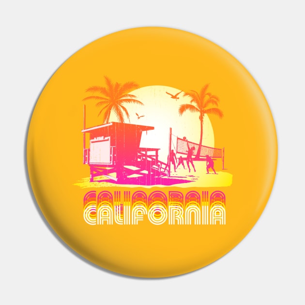 California 80's Tee Pin by cjboco