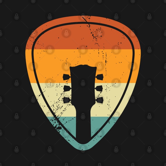 Guitar Pick Vintage Sunset Style by Mclickster