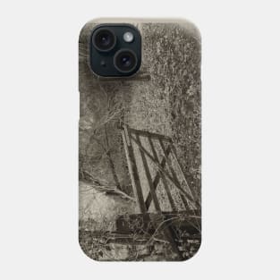 A rustic dilapidated farm gate. Phone Case