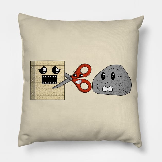 Scissors, paper, rock! Pillow by Rae1976