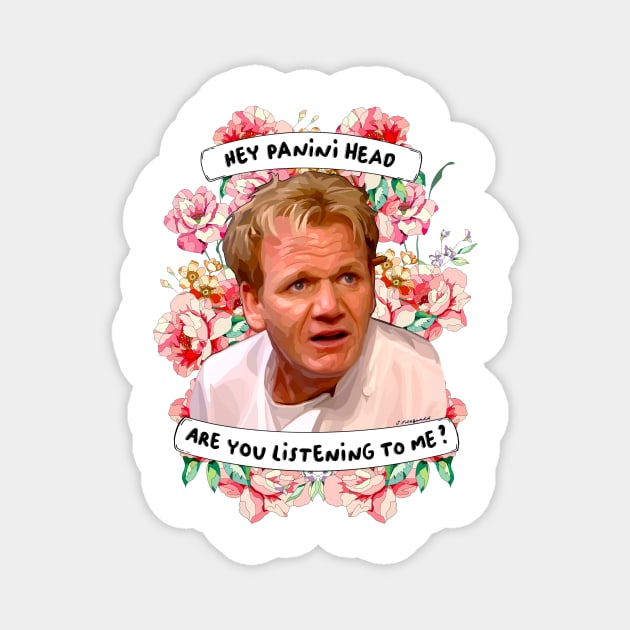 Panini Head Gordon Ramsay quote Magnet by Artistic_endeavours_with_Sasha