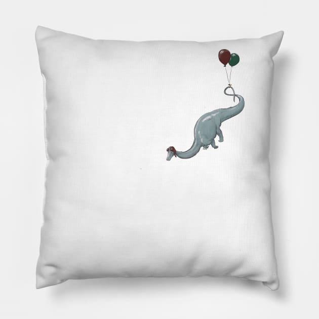 Flying Dinosaurs Pillow by Won'tDraw