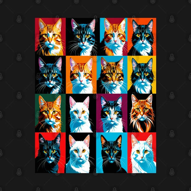 Pop Art Cat Portraits by Banyu_Urip