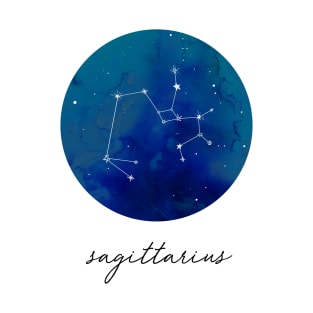 Sagittarius Watercolor Zodiac Constellation T-Shirt