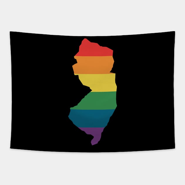 New Jersey State Rainbow Tapestry by n23tees