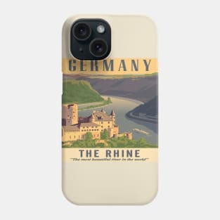 GERMANY TRAVEL VINTAGE "THE RHINE" Phone Case