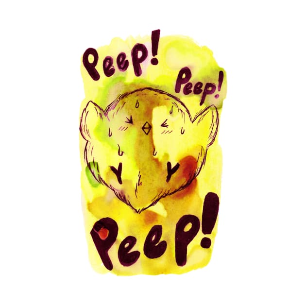 Peep! Peep! Chick Watercolor by saradaboru