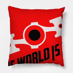 the world is flat Pillow