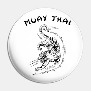 Muay Thai Tiger Sak Yant Tattoo Kickboxing Thailand Pin