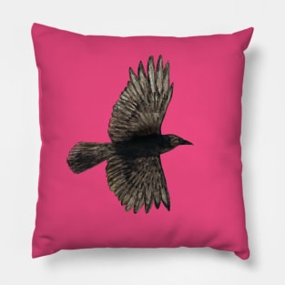 Flying crow Pillow