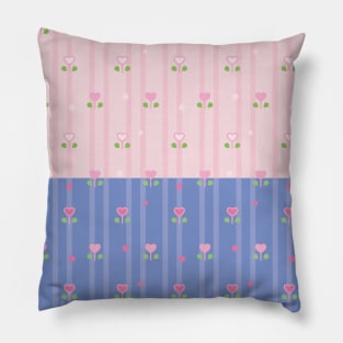 pastel bicolor seamless kawaii pattern Pillow