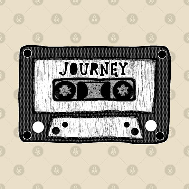 journey cassette black and white by kurokurosaki