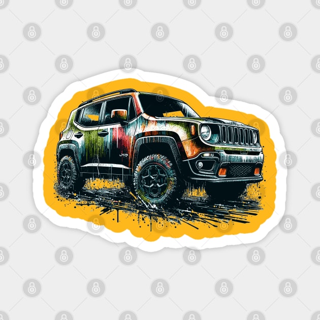 Jeep Renegade Magnet by Vehicles-Art