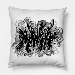 Abstract doodle art Pillow