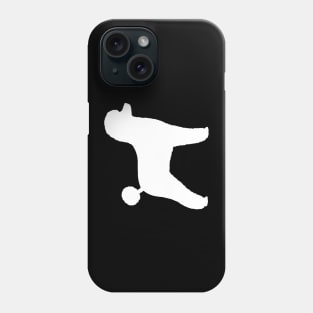 White Toy Poodle Silhouette Phone Case