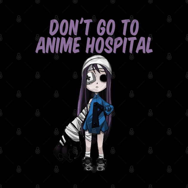 Don't go to Anime Hospital! Purple haired, hospitalized anime girl! Japanese by Johan13