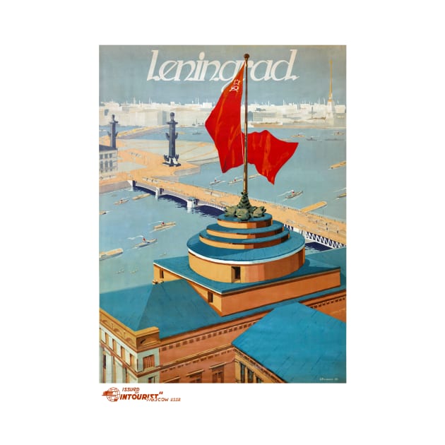 Vintage Travel Poster USSR Leningrad Russia by vintagetreasure