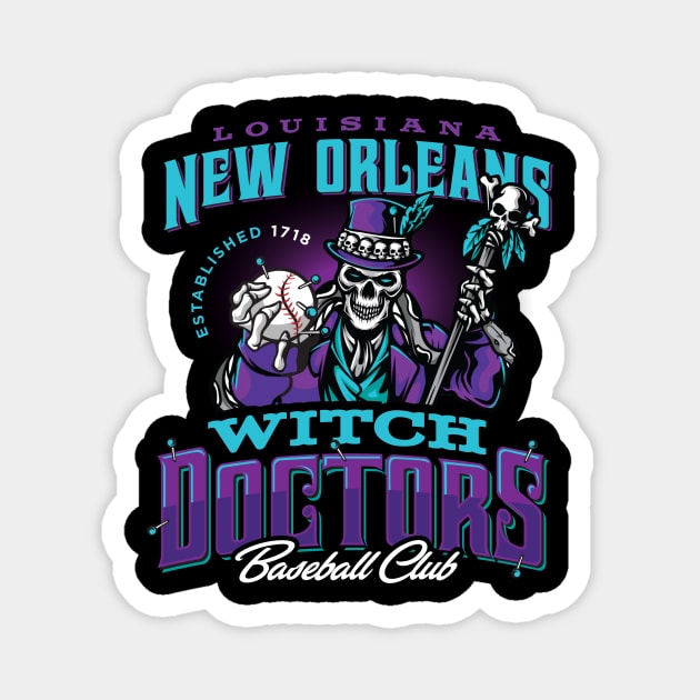 New Orleans Witch Doctors Magnet by MindsparkCreative