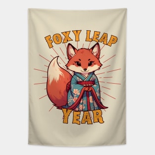 Foxy leap year Tapestry