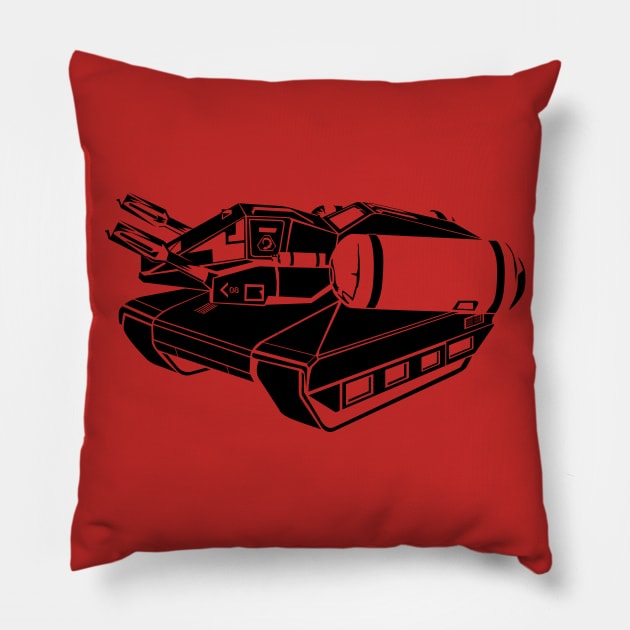 Nod Flame Tank Stencil Pillow by DKrumpp