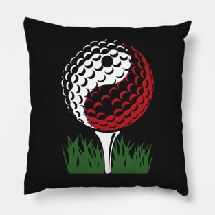 yin and yang golf Pillow