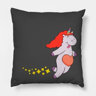 Happy unicorn Pillow