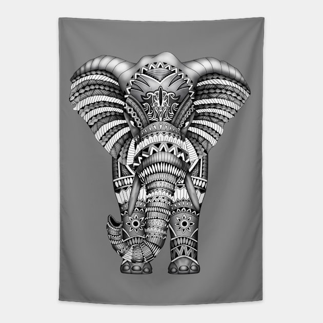 elephant with aztec pattern Tapestry by Dezigner007