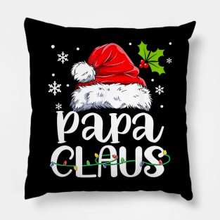 Papa Claus Shirt Christmas Pajama Family Matching Xmas Pillow