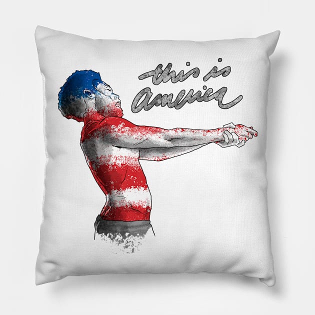 America Pillow by Andriu