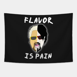 flavor is pain spicy chef emo meme flames Tapestry