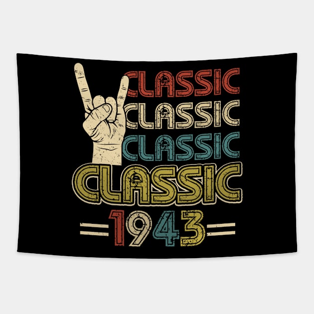 Rock Music Retro Classic 1943 Tapestry by shanemuelleres