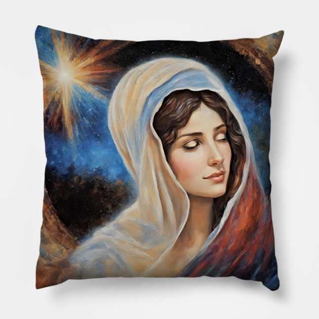 Holy Mary and signs Pillow by bogfl