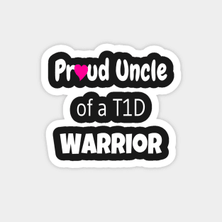 Proud Uncle White Font Pink Heart Magnet