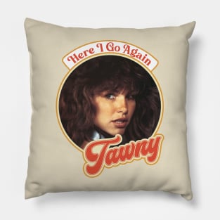 Retro Tawny Kitaen Here I Go Again Tribute Pillow