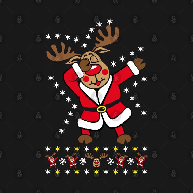 87 Dabbing Reindeer Deer Rudolph Fun by Margarita7